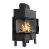 KRATKI FLOKI M Left Fireplace Insert 10 kW Ø200 Black Set for Installation