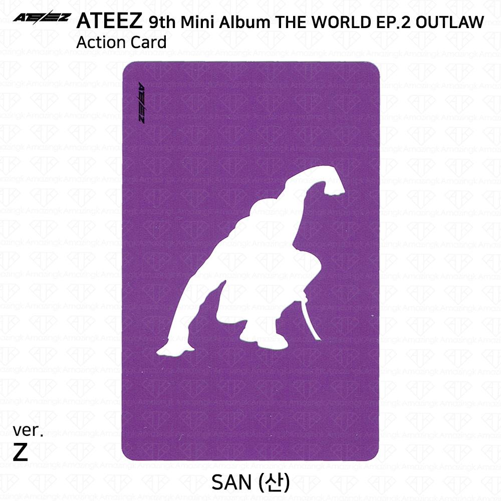 ATEEZ 9-й мини-альбом THE WORLD EP.2 OUTLAW Официальная карта действий Партнерская карта