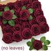 5-50Pcs Artificial Roses Flowers Foam Fake Rose Heads With Stems For DIY Wedding Bouquets Home Party Tables Decorations Supplies