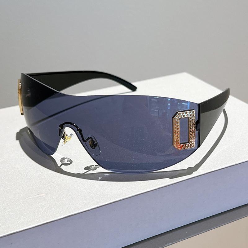 Новые тенденции Y2K солнцезащитные очки для женщин и мужчин модные панк безрамные солнцезащитные очки брендовые дизайнерские цельные линзы спортивные очки UV400