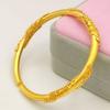 Gold Color Opening Inheritance Sand Gold Bracelet Women's Bridal Wedding Jewelry