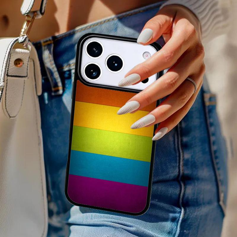 Gay Pride Flag LGBT Phone Case For iPhone 17 Air 14 15 13 12 Max Cover For Apple 14 15 16 16e 11 Pro Max Plus Coque