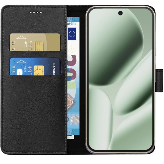 Case - PHONILLICO - Google Pixel 10 Pro XL - Black Wallet - Magnetic Flap - Card Storage