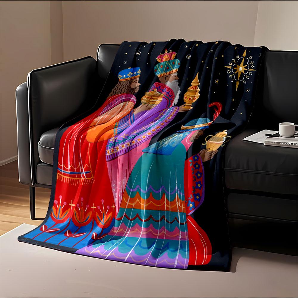 Three Wise Men Colorful Blanket for all seasons blanket lunch break throw gift