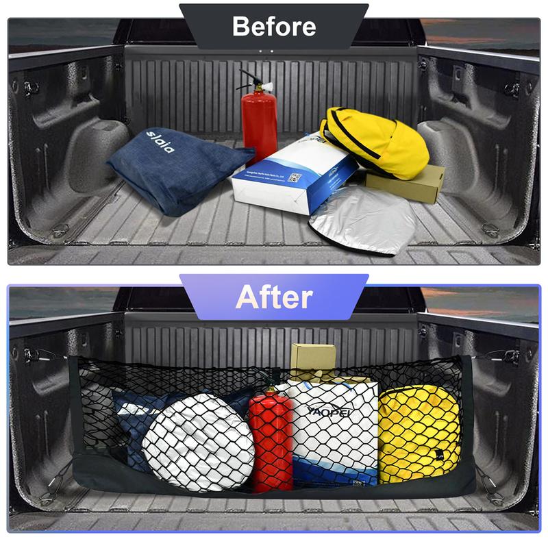 For Toyota Tacoma 2018-2025 Envelope Style Cargo Net Luggage Net Cargo Organizer Storage Stretchable Car Mesh Network Pocket