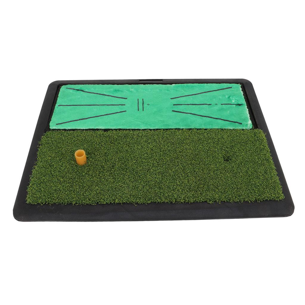 2 в 1 коврик для гольфа, противоскользящий, двойной, ударный коврик для гольфа, бархат, 10 мм, инженерная трава