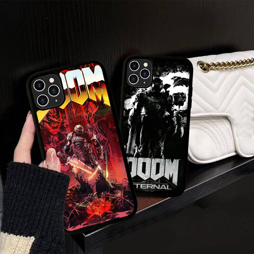 Классическая игра D-DOOM-E-EternalS PC+TPU Ударопрочный Защитный Чехол для Телефона Для IPhone17 14 15 16 Pro Max 13 12 11 17 Air
