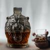 280ml Whiskey Decanter with Leak-Proof Seal Stopper Lion Design Large Capacity Glass Decanter Red Wine Decanter