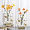 Golden Christmas Candles Flower Vase Plant Flower Pot Hydroponic Vase Ornaments