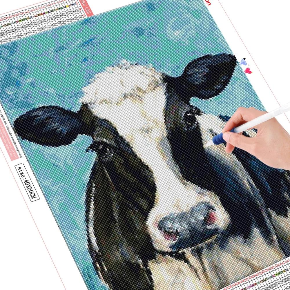 5D Алмазная вышивка Распродажа Корова Вышивка крестиком Алмазная картина Животные Квадратная полная дрель Рукоделие Украшение дома