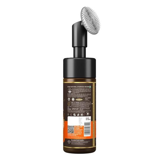KHADI NATURAL Vitamin C Foaming Face Wash with In- Built Face Brush | Face Wash for Glowing Skin | Powered Botanics| 150 Ml