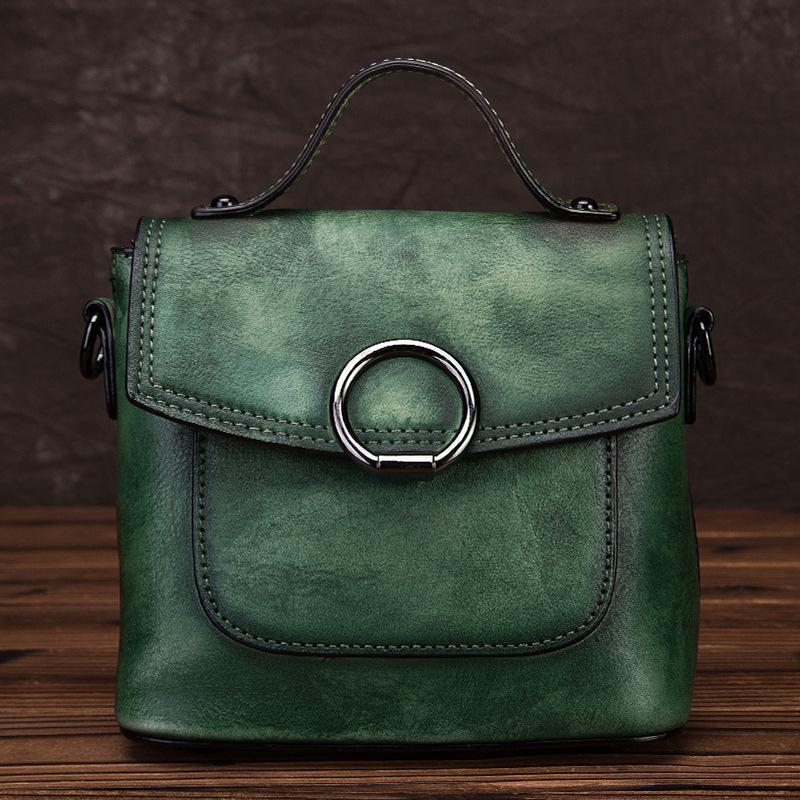 Маленькая квадратная сумка на одно плечо из коровьей кожи Баотоу, простая повседневная сумка в стиле ретро