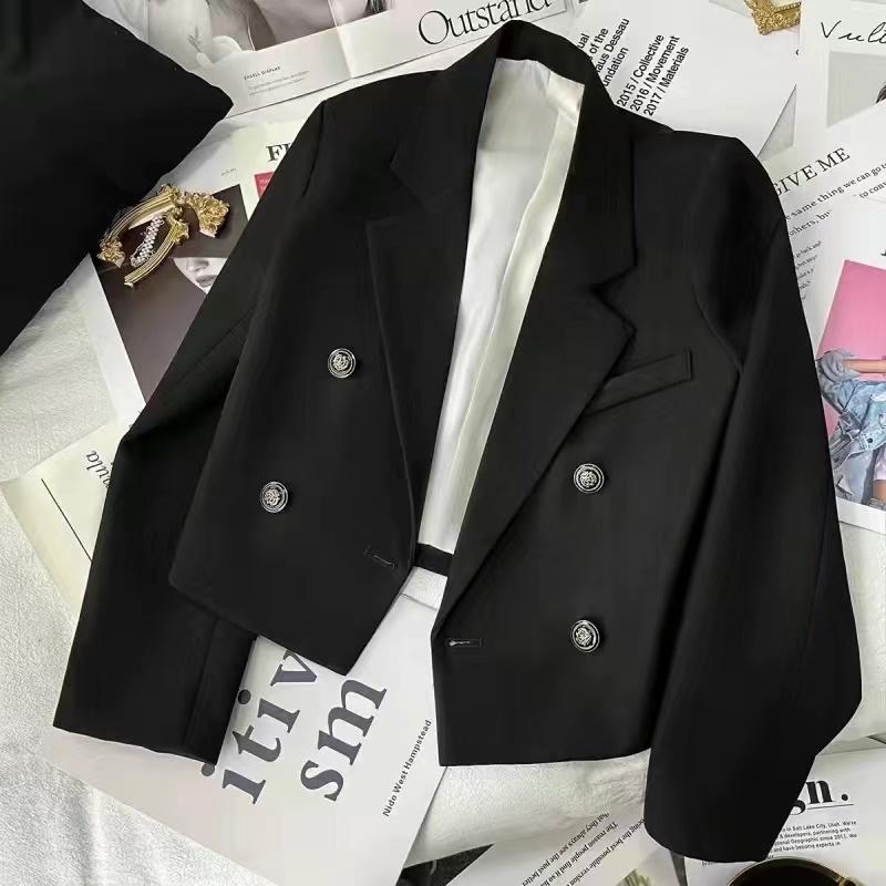 Spring Female Small Fragrance Double Breasted Short Coat And Jacket Women Blazers