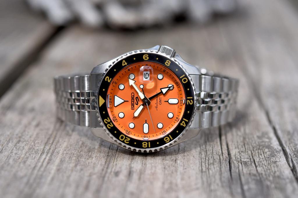 SEIKO SEIKO5 Sports Shop Limited Edition Mechanical Watch SSK005K1 Model GMT SKX Sports Style (Domestic Number SSK005KC) Movement, Orange,