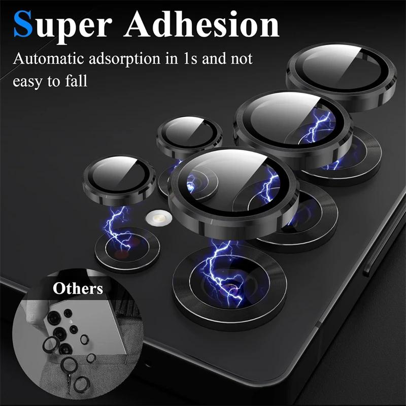 1 шт. 9D задняя закаленная стеклянная защита объектива камеры из титанового сплава для Samsung Galaxy S25 S24 S23 S22 Ultra мобильный телефон закаленная пленка для объектива