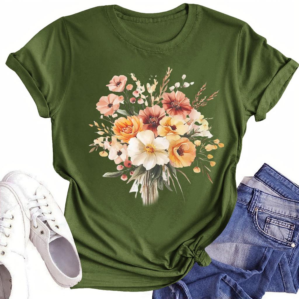 Toddler Girl Boy T-Shirts Kids Top Boys And Girls Printed Short Sleeved T-shirt 1-12Y