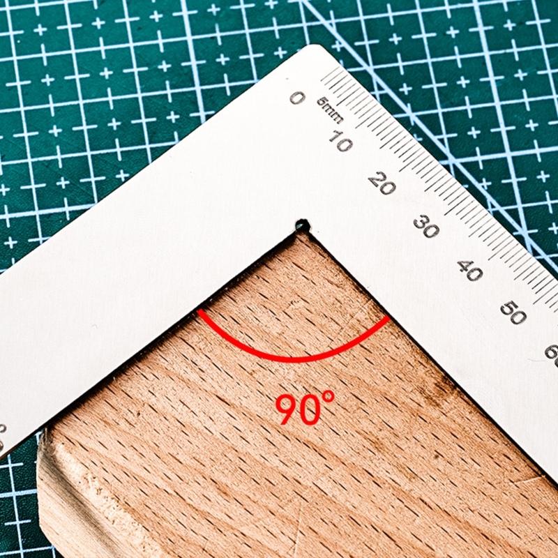 Professional Angled Measuring Tool Corrosion Resistant Stainless Steel Construction with Clear Scale Accurate Readings