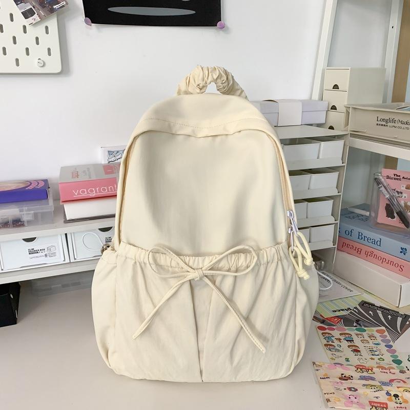 Простой школьный рюкзак сокровище девочка повседневный рюкзак с бантом универсальный для учеников начальной и средней школы рюкзак высокой ценности