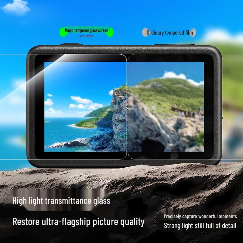 SHANMO Tempered Glass Screen Protector for DJI Osmo Action Cameras
