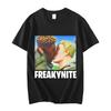 Fashion Freakynite Parody Brainrot Joke T-shirts Casual Loose Short Sleeve Streetwear Men's Women Top Tee Short Sleeve Clothing