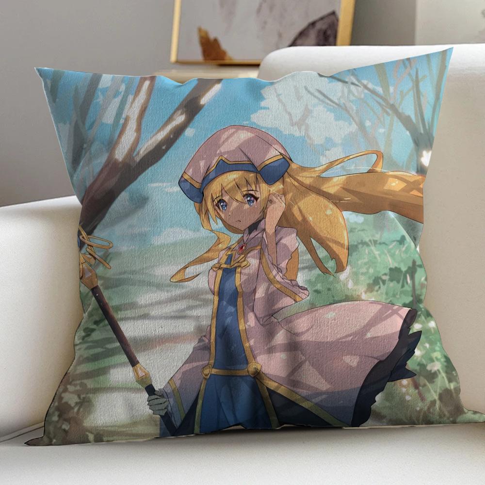 Goblin Slayer Cushion Cover Inches Farmhouse Decor Home Throw Pillow Covers for Couch Decorations