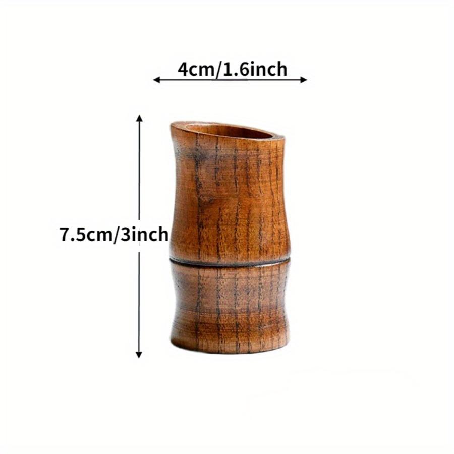 1PC Creative Bamboo Tube Shape Toothpick Holder Personality Household Solid Wood Toothpick Tank Living Room Kitchen Portable Wooden Toothpick Box