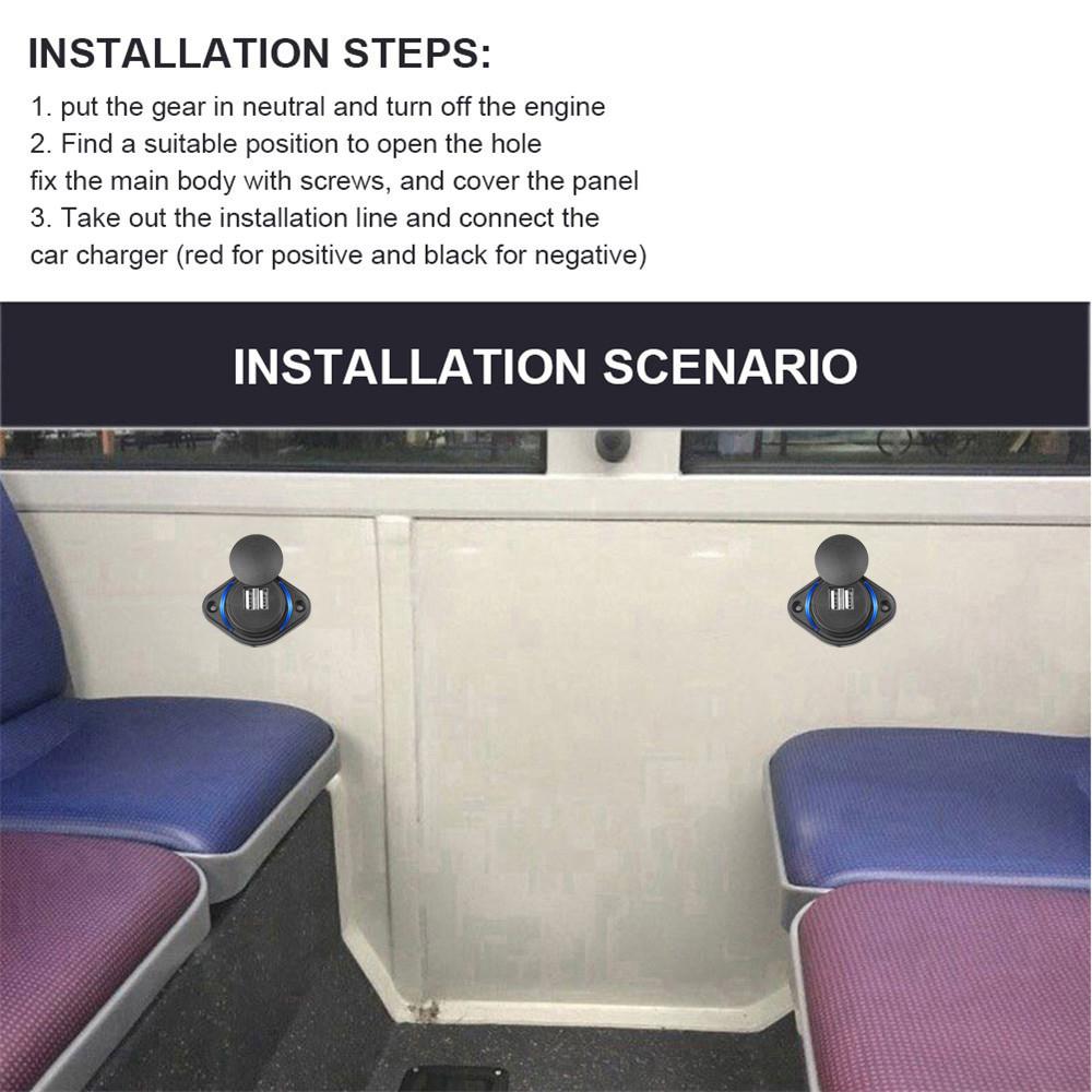 3.1a 12-24 В двойная USB-розетка для телефонов, планшета, выдвижная крышка, автомобильный автобус, лодка, двойной USB-порт, зарядное устройство, розетка