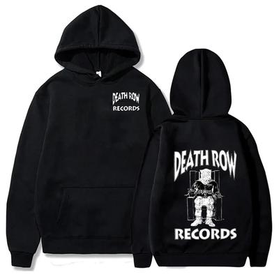 Толстовки Death Row Records Весна Осень Флисовая Толстовка Пуловер Мода Мужчины Женщины Свободные Толстовки с Капюшоном Топ