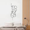 Wall Ornament Minimalist 3D Face Line Art Silhouette Wall Hanging Iron Abstract Craft for Home Decoration