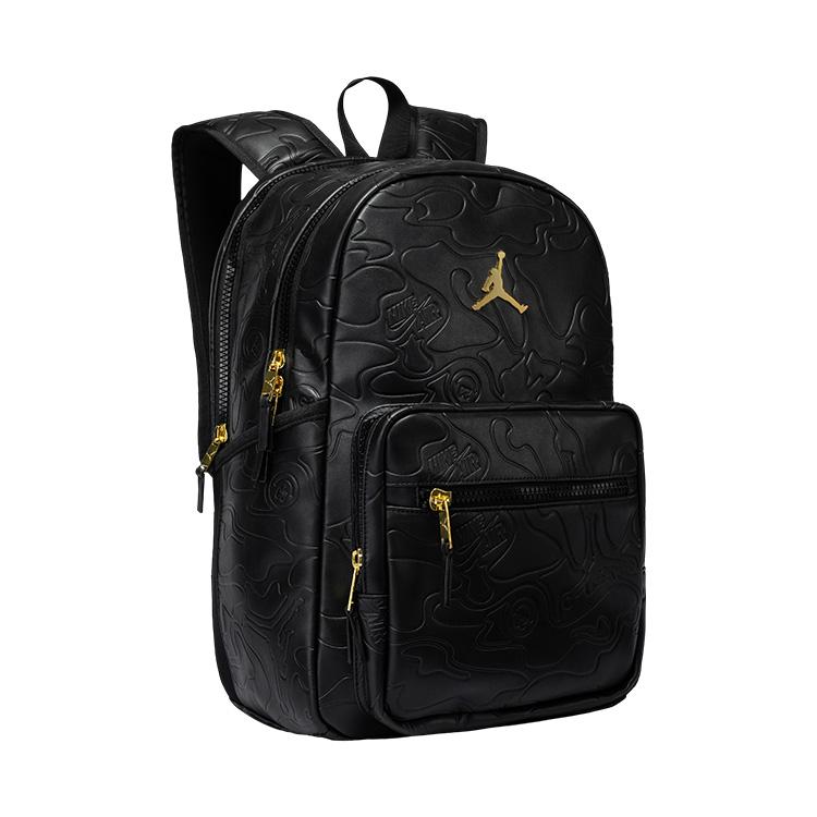 Jordan Рюкзак из ПУ Обычный Унисекс Черный и Золотой IQ2944-010