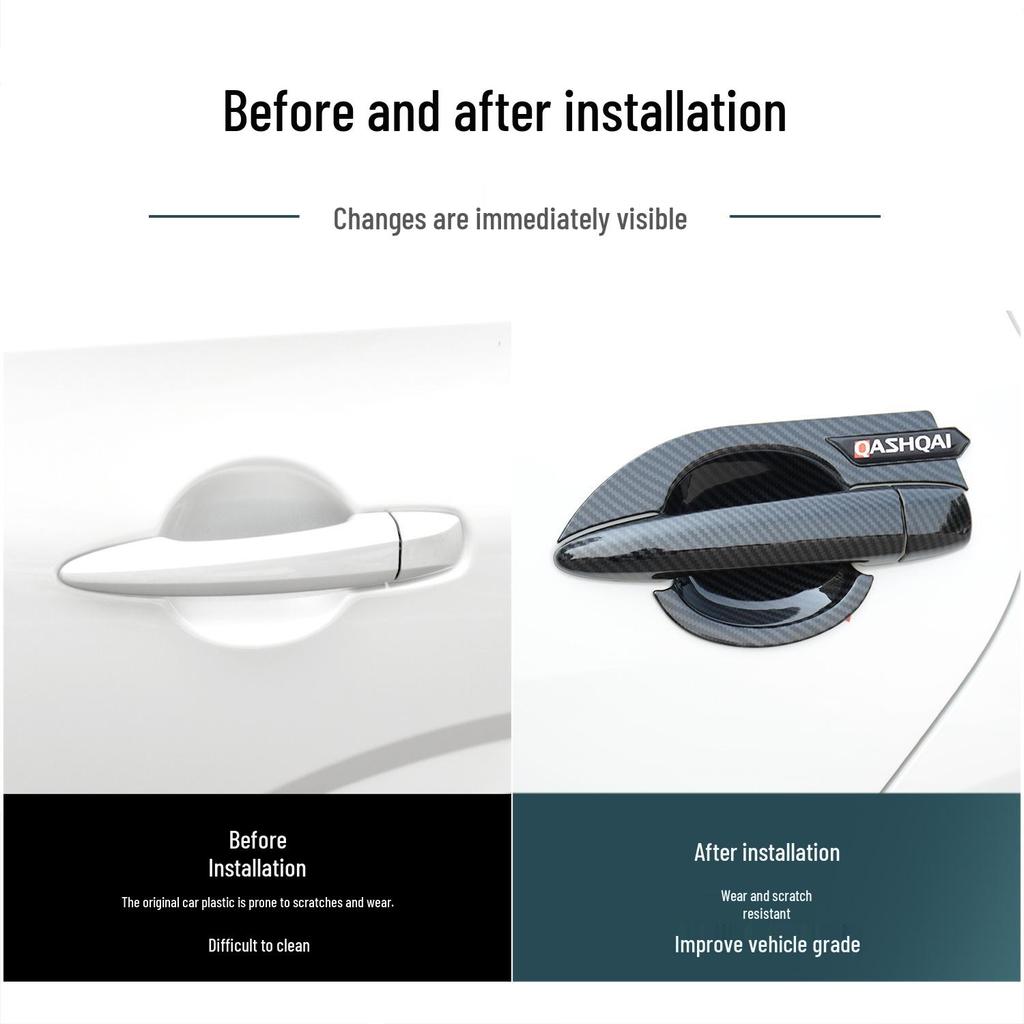 Наклейки на накладки ручек дверей Qashqai - Защита от царапин и Декоративные Аксессуары