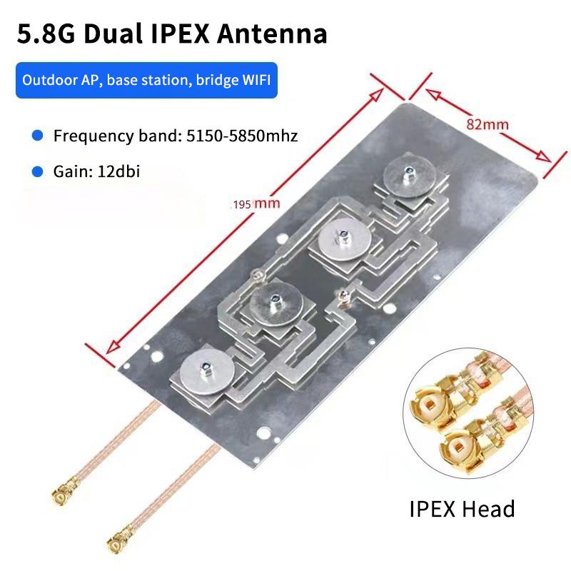 1Pcs High Gain 9/12Dbi 2400-2500/5150-5850Mhz Dual Band 2.4G 5.8G Wifi Wireless Router Module Ap Bridge Amplifier Antenna