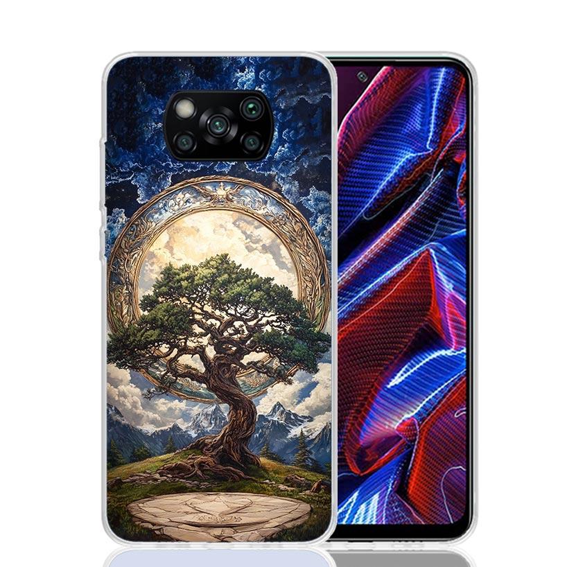 Tree of Life Space Phone Case For Xiaomi Poco F7 Ultra X7 X6 Pro X5 Redmi 15 15C 13 13C 12 12C 10 10A 10C 9 9A 9C 9T Shell Poco