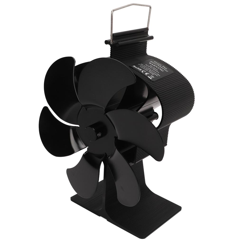 6 Blades Heat Powered Stove Fan Non Electric Self Starting Fireplace Fan High Temperature Resistant