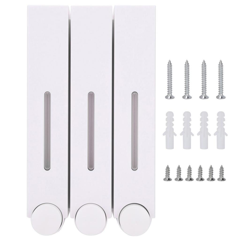 Wall Mount Shower Liquid Soap Dispenser Three Head Shampoo Dispensers for Hotel Bathroom