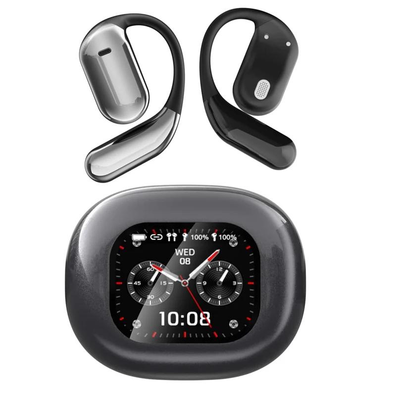UYUXIO AI Translating Earphone with 144 Languages OWS Real Time Translation Earbuds with LCD Touch Screen Ear Buds for Business