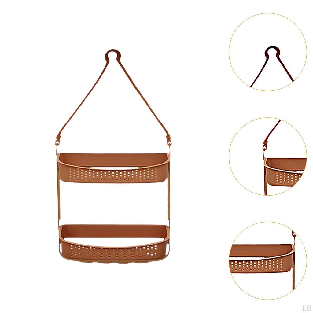 Подвесная душевая корзина, держатель, регулируемая, 2 яруса, органайзер-полка для хранения для больших и