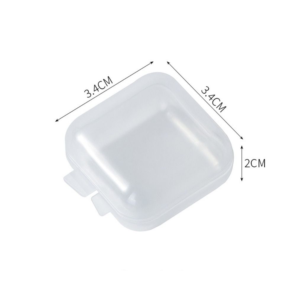 100 Pcs Finishing Mini Storage Box Transparent Square Plastic Case Jewelry Storage Case Girls Women