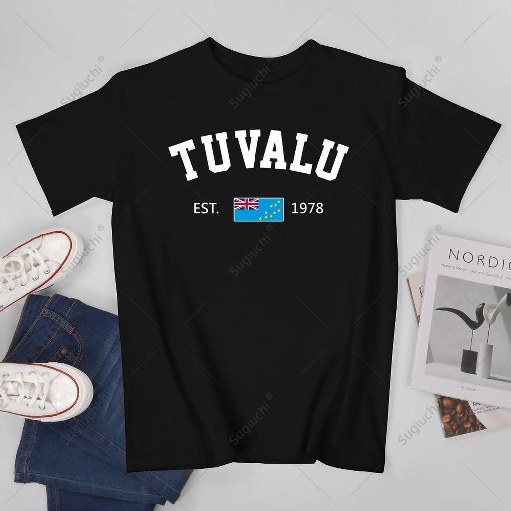 Unisex Unisex Tuvalu EST1978 Independence Day Tshirt Tees T Shirts WoUnisex Boys 100 Cotton TShirt