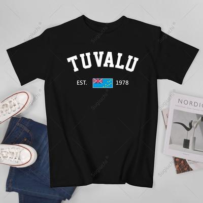 Unisex Unisex Tuvalu EST1978 Independence Day Tshirt Tees T Shirts WoUnisex Boys 100 Cotton TShirt