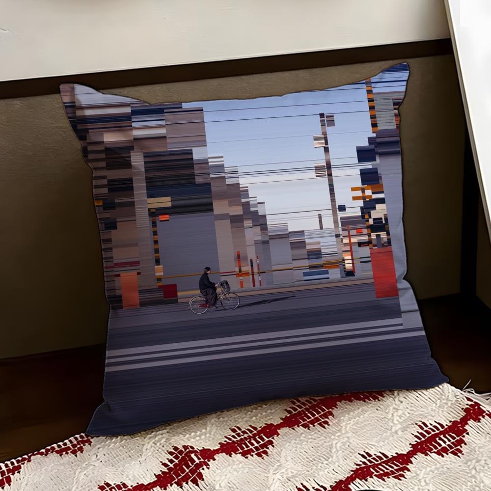 World Premium Printing Cushion Cover Reversible Soft Durable Pillow Cover Home Car MultiScene Use for Daily Comfort