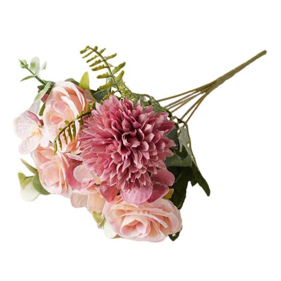 Искусственные цветы, реалистичный букет из искусственного шелка, многоразовые яркие поддельные цветы для домашнего офиса, украшения обеденного стола