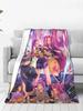 Huntrix K-pop Охотники на демонов Мира Зои Руми Супермягкое одеяло Декоративный плюшевый постельный комплект Пледы Фланелевое покрывало на кровать Чехол на диван-кровать