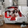 Dynamic Soccer Legend Blanket Soft Warm Cozy Suitable for Livingroom Seaside Bed All-Season Use Digital Print