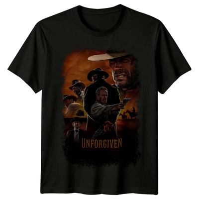 Непрощенный (1992) Футболка 100% хлопок в стиле киноплаката Мужские футболки Топ Ретро футболка Унисекс