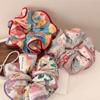 Korean New Cute Sweet Elastic Hair Bands Women Floral Print Hair Rope Barrettes Headwear Girls Hair Accessories