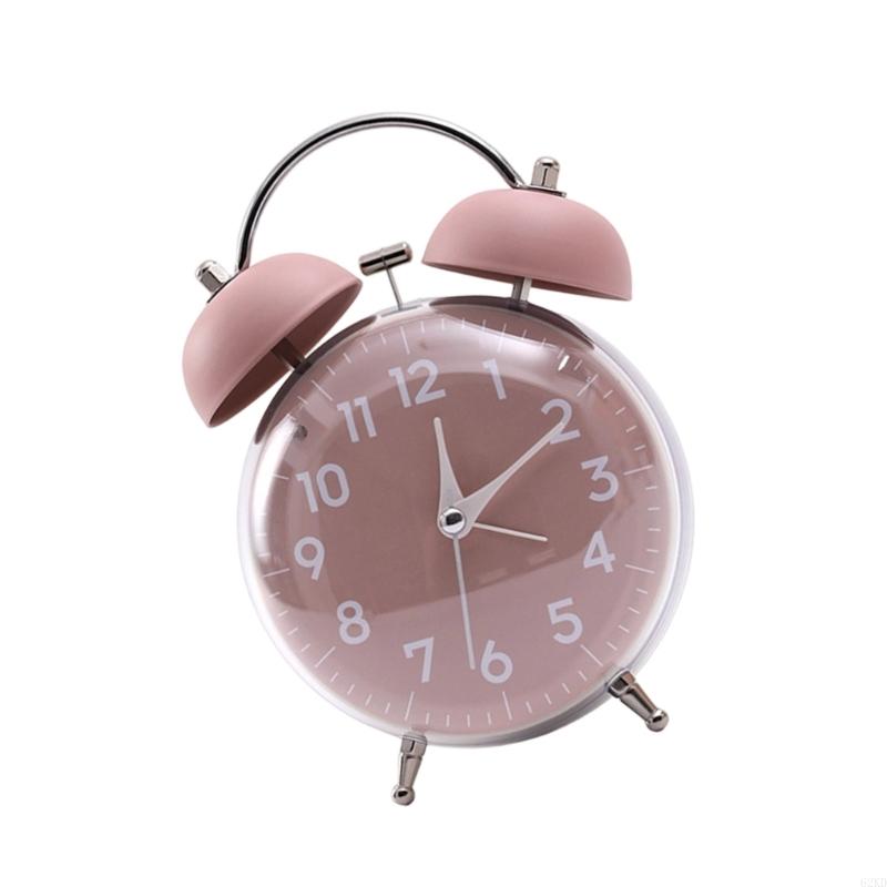 62KD Analog Alarm Clock Double Alarms Quiet Operating Large with Night Light