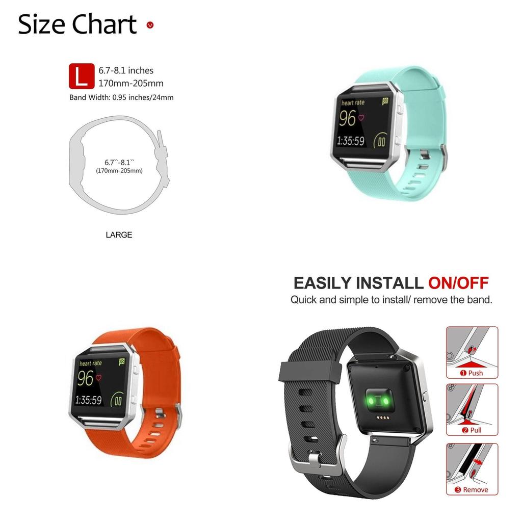 Comfortable And Soft Silicone Bracelet Wrist Band Strap For Fitbit Blaze Smart Watch