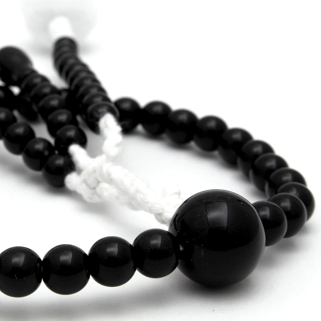 Soka Gakkai Prayer Beads, Black, Cotton Tassel, SGI, Men's