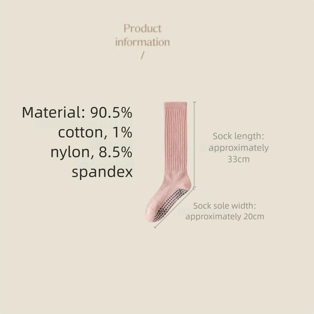 Solid Color Pilates Socks Cotton Dot Non-slip Socks Breathable Ankle Socks Women